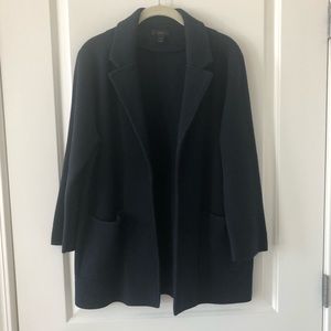 J Crew Sweater Blazer - Size Medium - Color: Navy Blue.